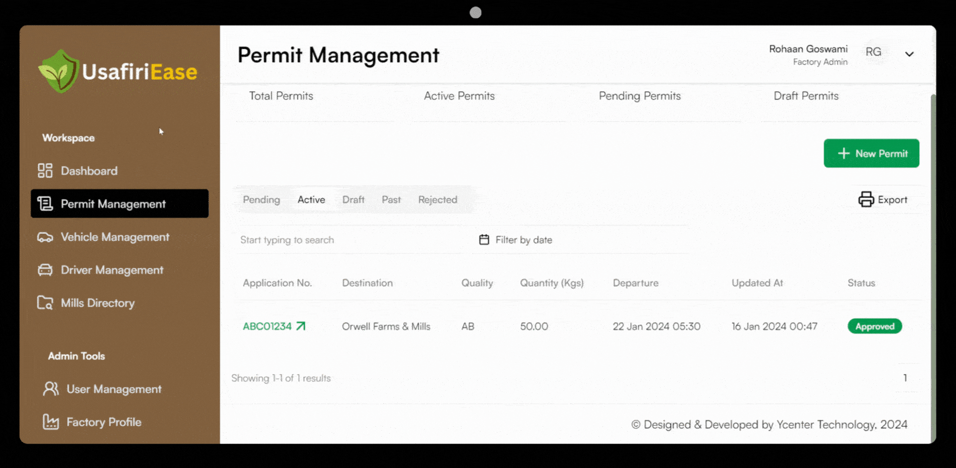 Coffee permit app demo